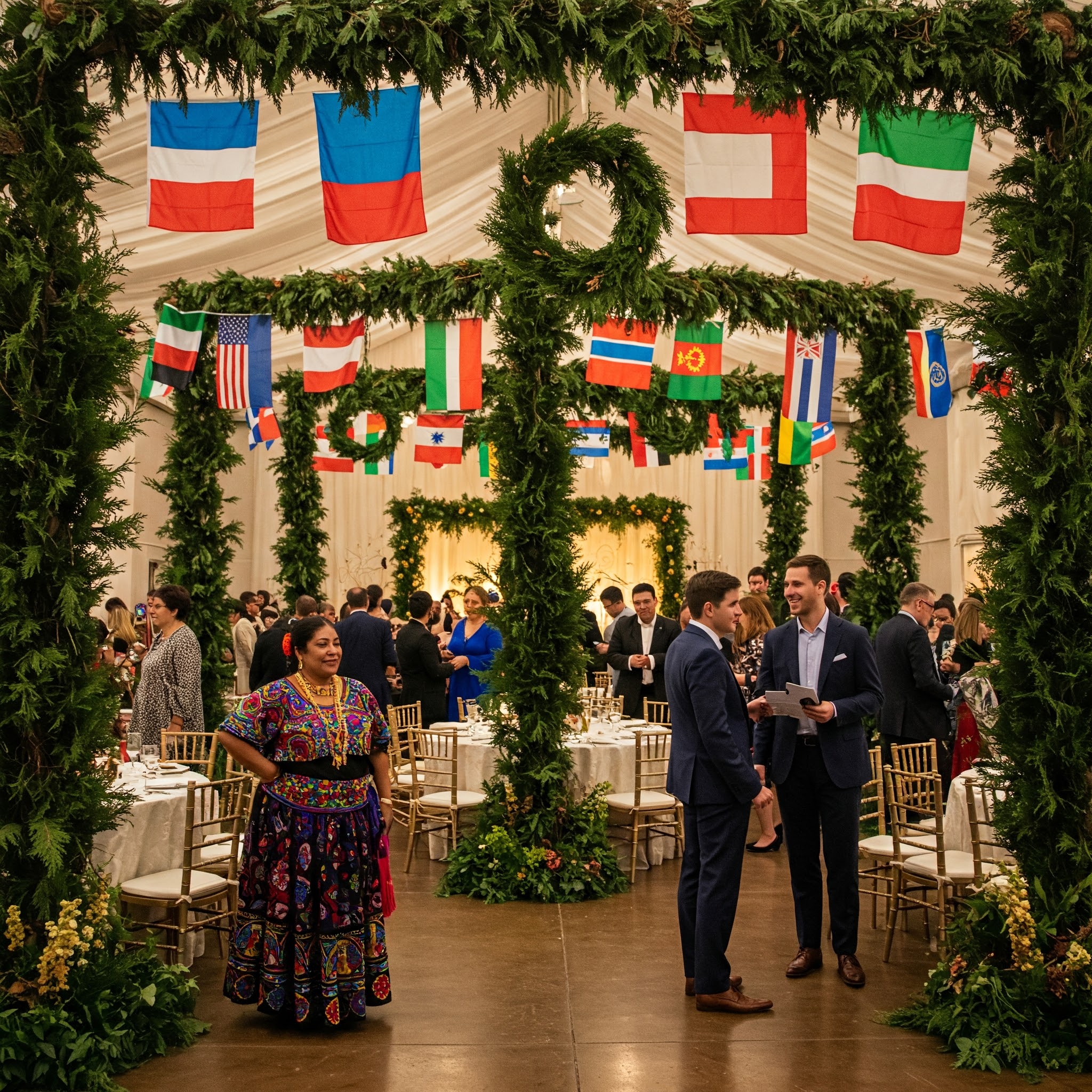 🌟 ¡Transforma tu Evento!✨ Cipreses en Decoración Multicultural 🌍🎉